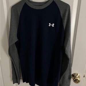 Under Armour Navy & Gray Long Sleeve Crew